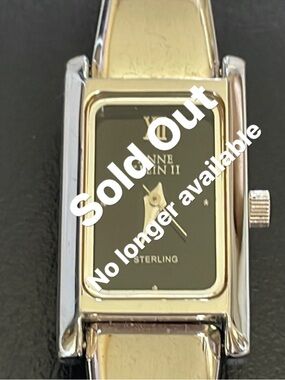 Anne Klein lady battery bangle band sterling silver water resistant